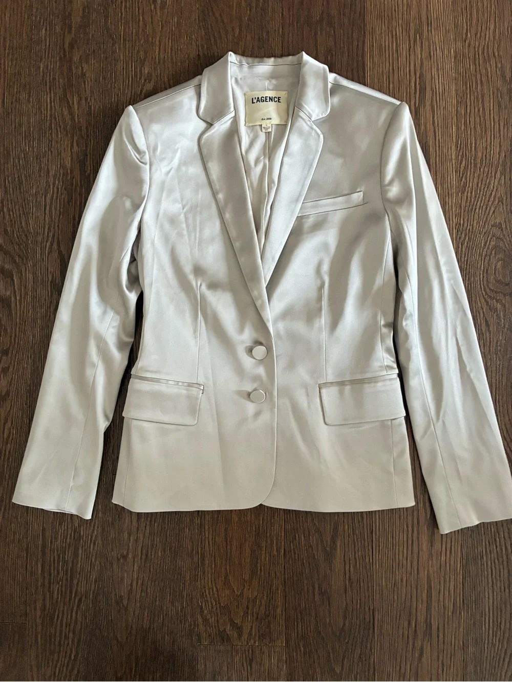 L’AGENCE Blazer Champagne Shiny NWOT - Picture 12 of 12